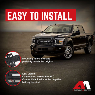 AMERICAN MODIFIED Armor Grille Compatible with 18-20 Ford F150, Black (Open Box) - VMInnovations