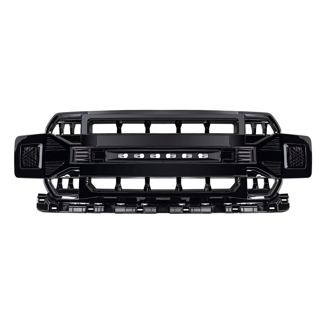 AMERICAN MODIFIED Armor Grille Compatible with 2018-2020 Ford F150, Glossy Black