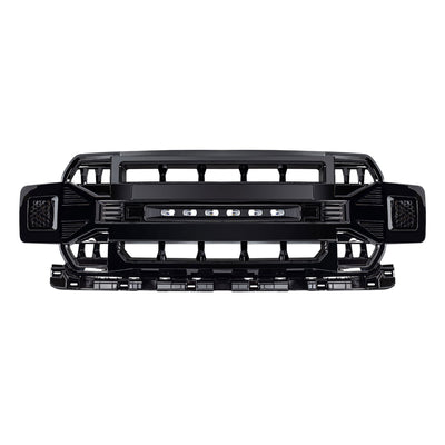 AMERICAN MODIFIED Armor Grille Compatible with 2018-2020 Ford F150, Glossy Black - VMInnovations
