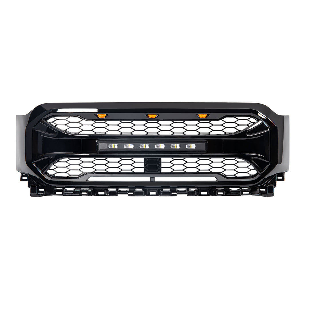 AMERICAN MODIFIED Armor Grille w/21-23 Ford F150, Glossy Black (Open Box)