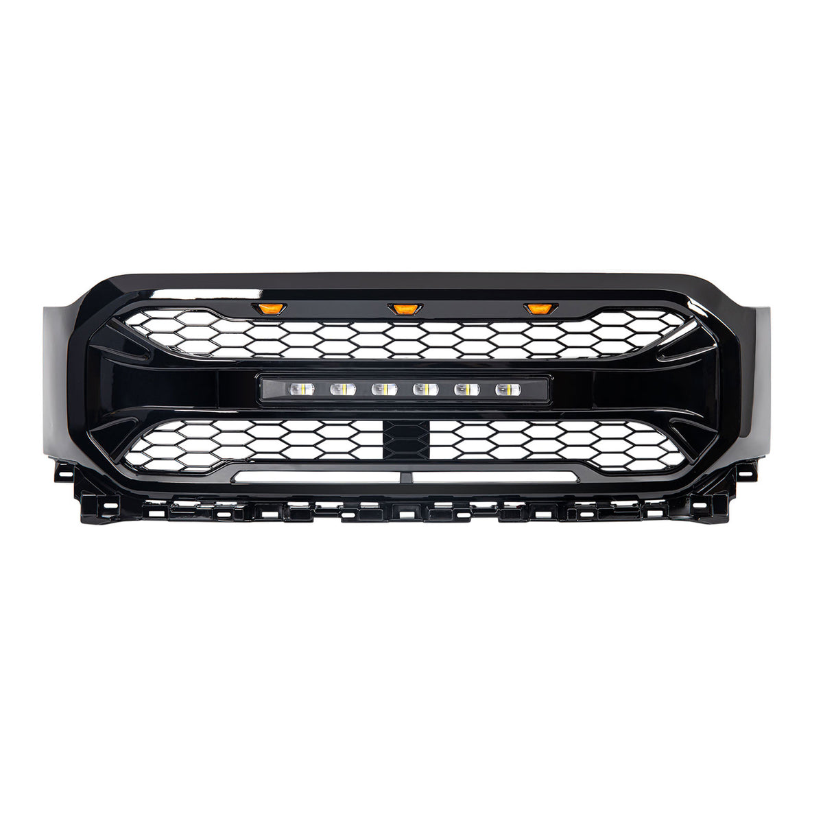 AMERICAN MODIFIED Armor Grille Compatible with 2021-2023 Ford F150, Glossy Black