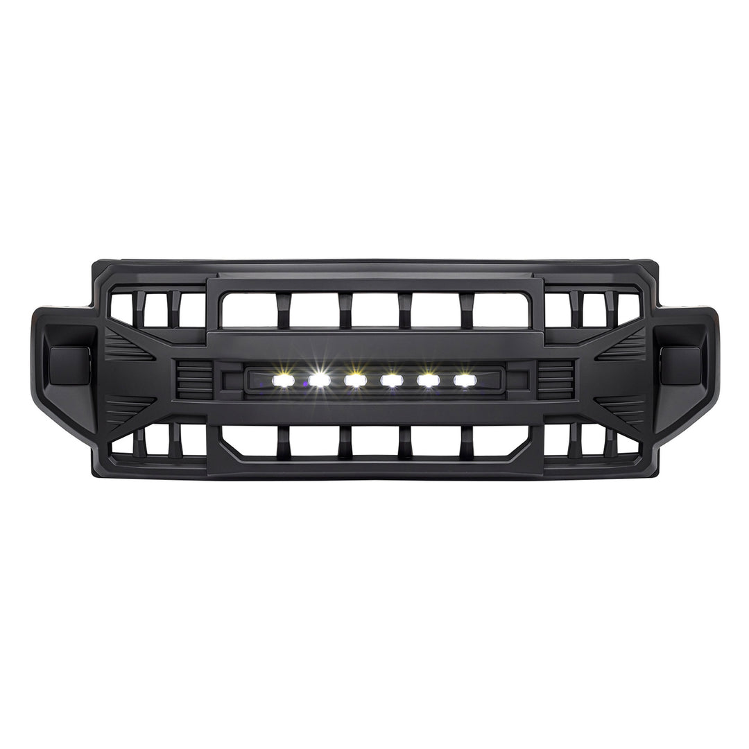 AMERICAN MODIFIED Front Grille Compatible with 2020-2022 Ford F250/F350, Black