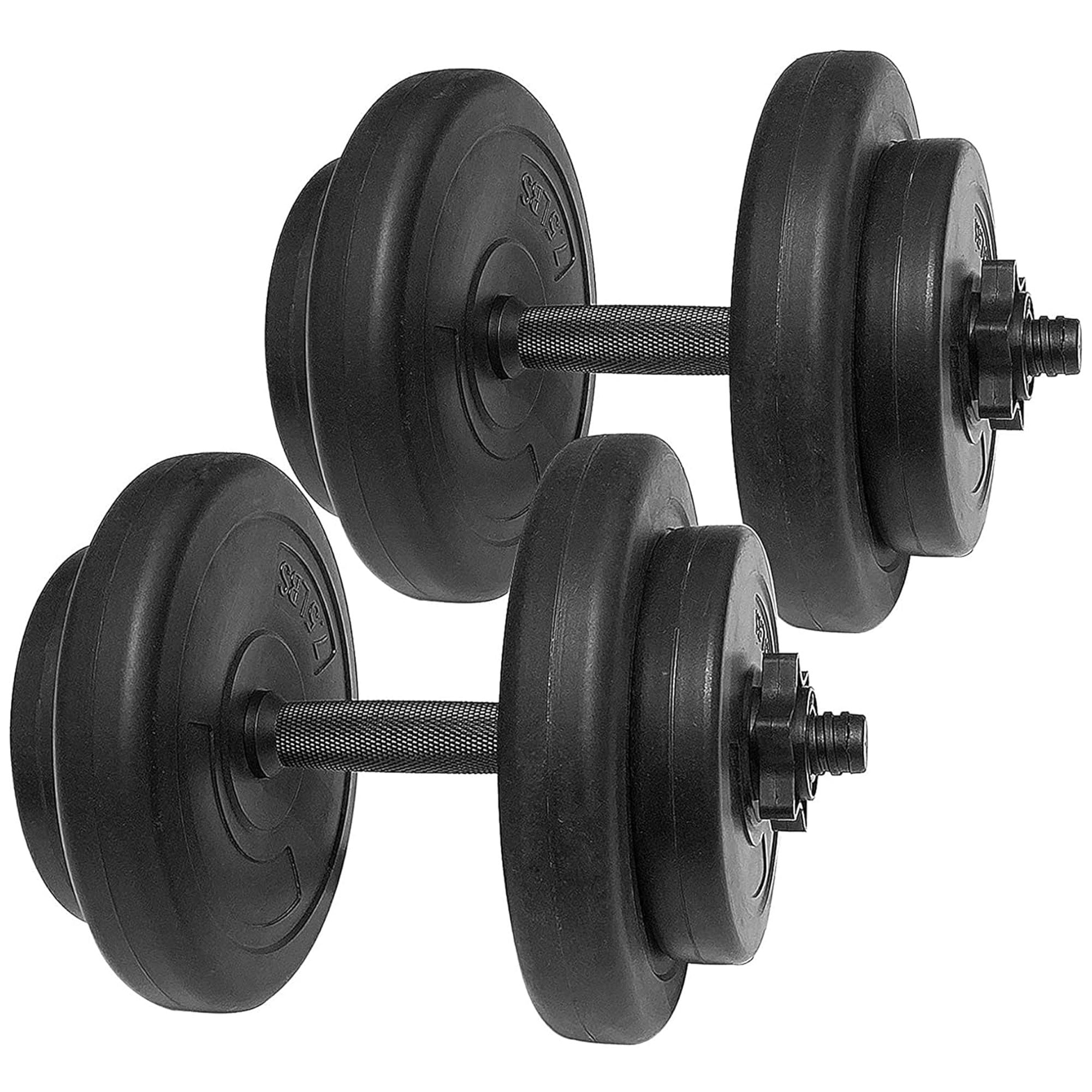 BalanceFrom Fitness 40 Pound All Purpose Vinyl Weight Dumbbell Set of 2, Black - VMInnovations