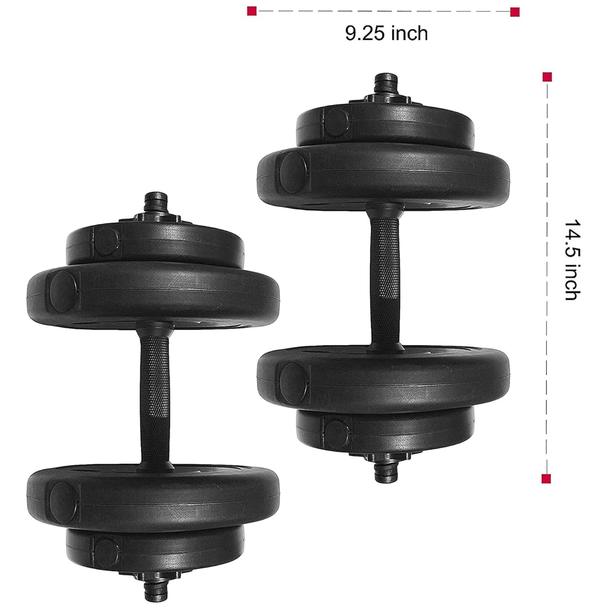 BalanceFrom Fitness 40 Pound All Purpose Vinyl Weight Dumbbell Set of 2, Black - VMInnovations