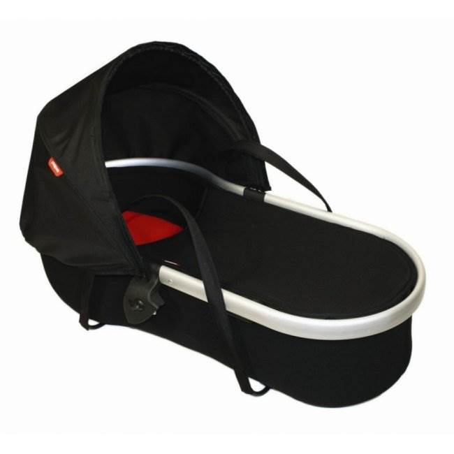 Phil & Teds Peanut Baby Carrier & Bassinet Carrycot - Black & Red - Open Box!