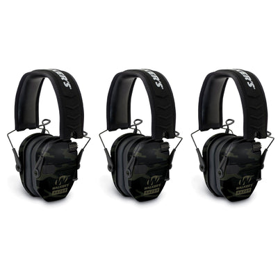 Walkers Razor Slim Electronic Ear Muffs with NRR 23 dB, Multicam Gray (3 Pack) - VMInnovations