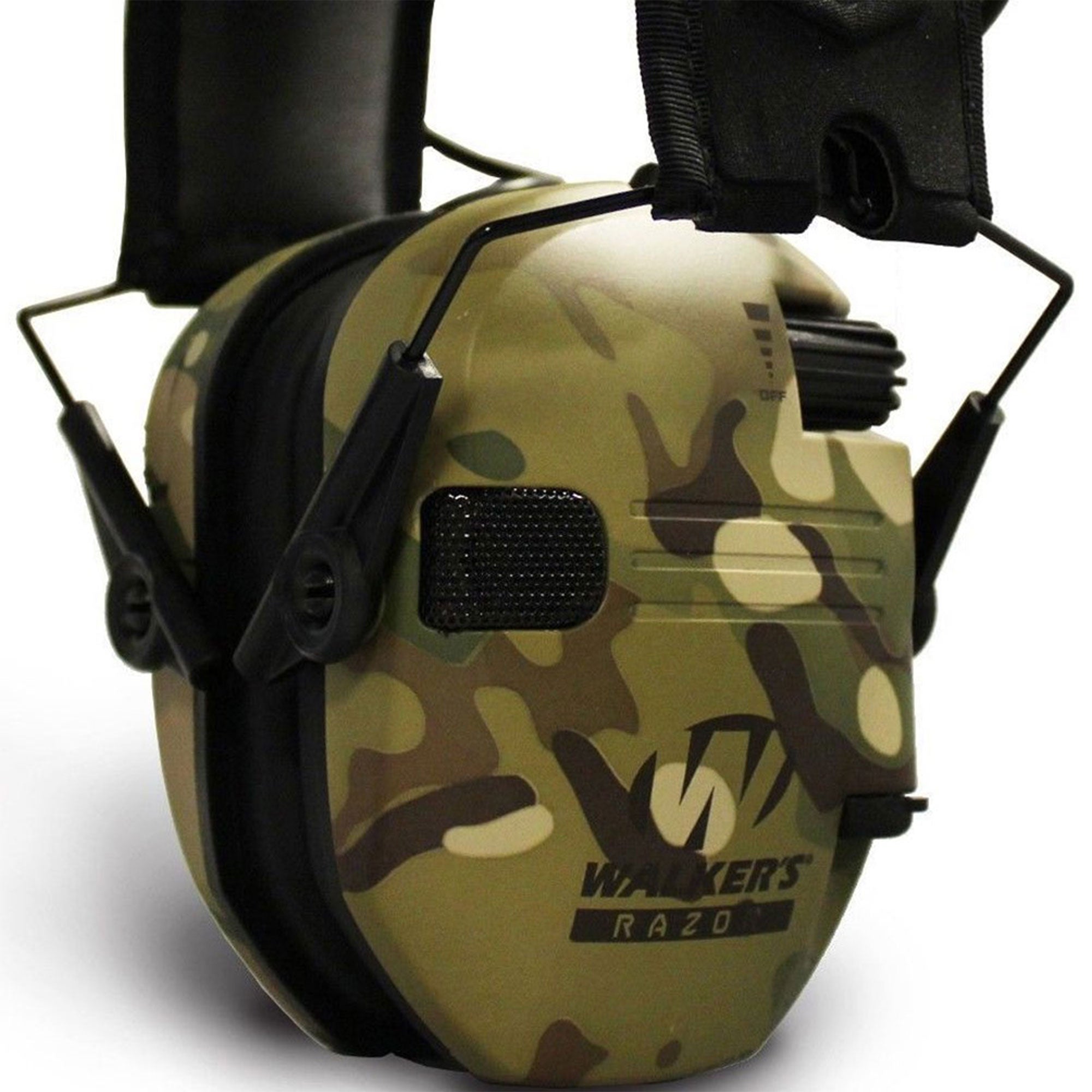 Walkers Razor Slim Electronic Ear Muffs with NRR 23 dB, Multicam Camo (4 Pack)
