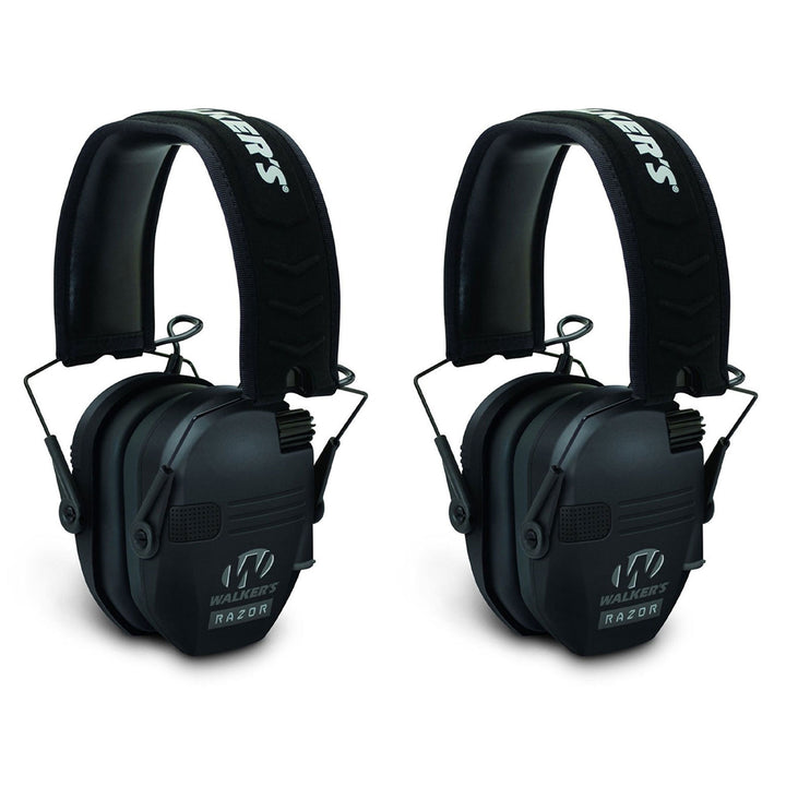 Walker's Razor Shooter Electronic Folding Hearing Protection Earmuffs (2 Pack)