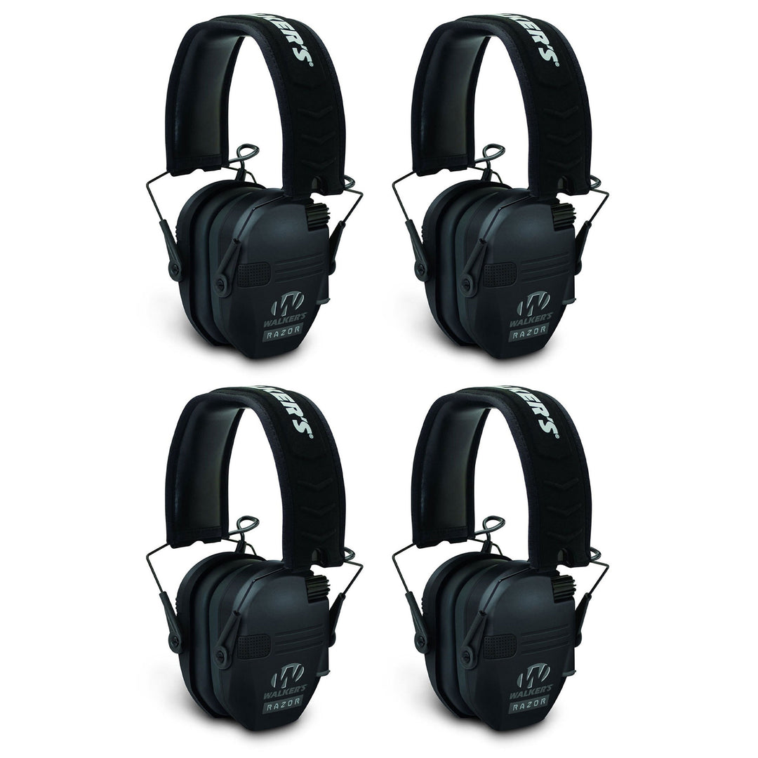 Walker's Razor Shooter Electronic Folding Hearing Protection Earmuffs (4 Pack)