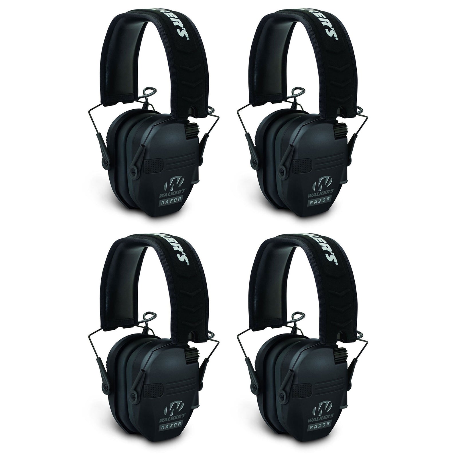 Walker's Razor Shooter Electronic Folding Hearing Protection Earmuffs (4 Pack) - VMInnovations
