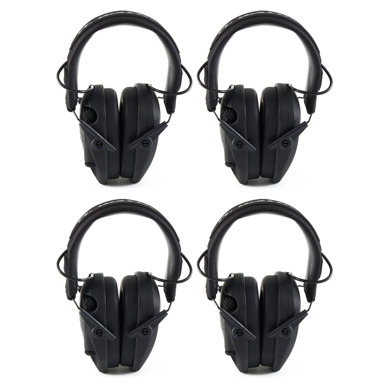 Walker's Black Punisher Razor Shooter Electronic Protection Earmuffs, (4 Pack) - VMInnovations