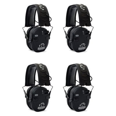 Walker's Razor Slim Electronic Shooting Ear Protection Muff, Black (4 Pack) - VMInnovations