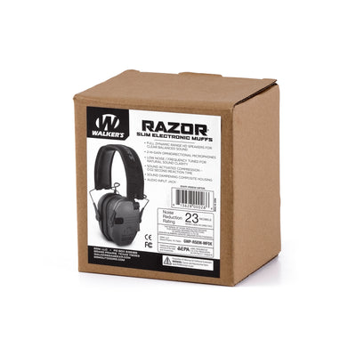 Walker's Razor Slim Shooter Folding Hearing Protection Earmuff, Black (4 Pack) - VMInnovations