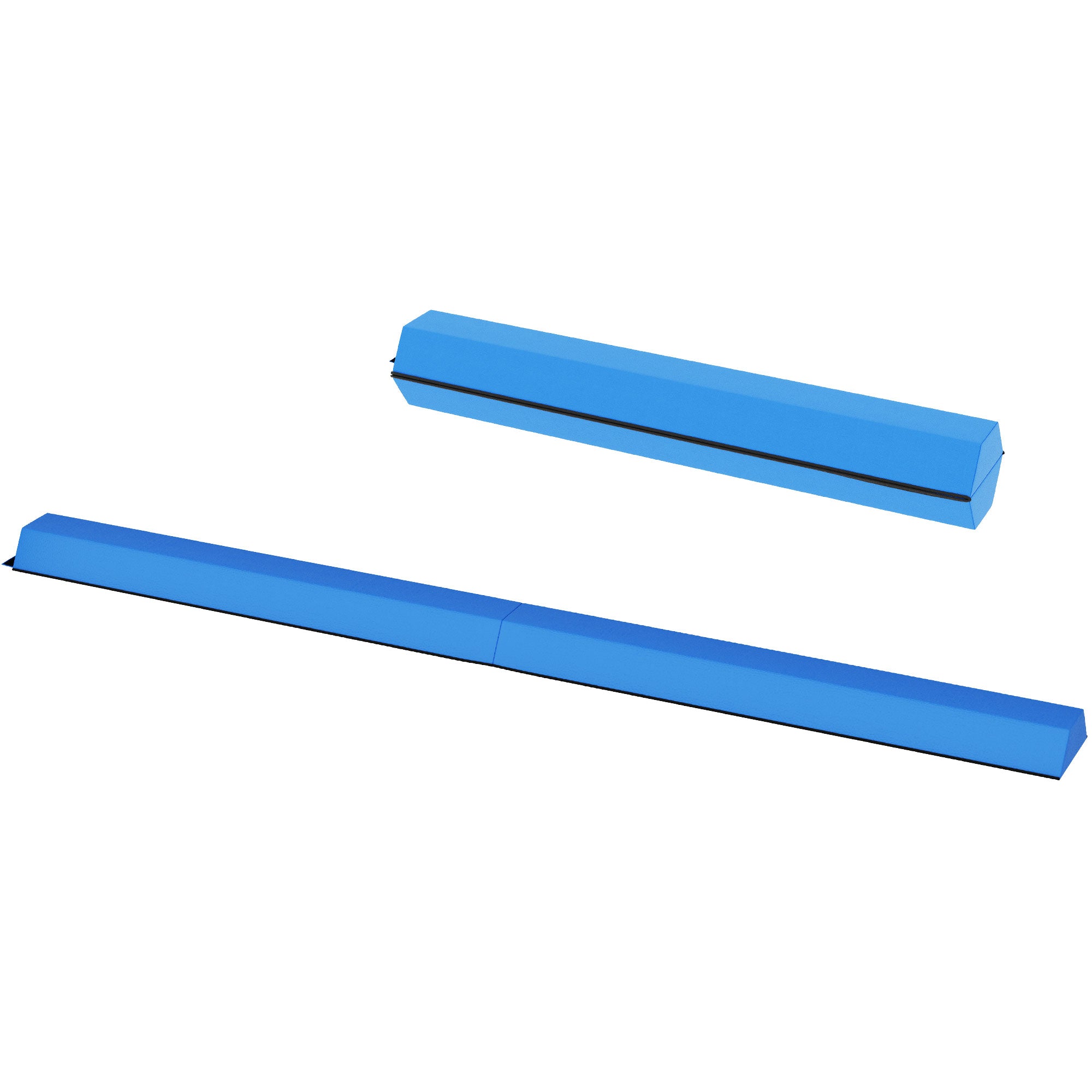 BalanceFrom 8 Foot Folding Balance Gymnastics Floor Beam with Handles, Blue - VMInnovations