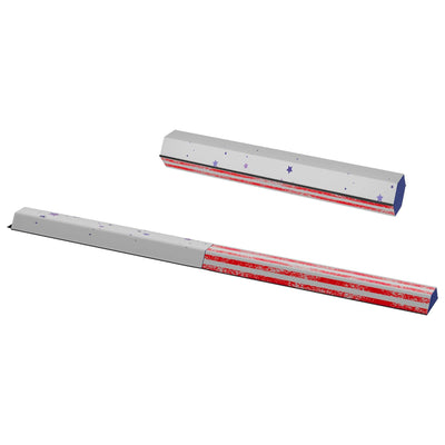 BalanceFrom 9 Ft Folding Balance Gymnastics Beam w/Handles,Star Stripe(Open Box) - VMInnovations