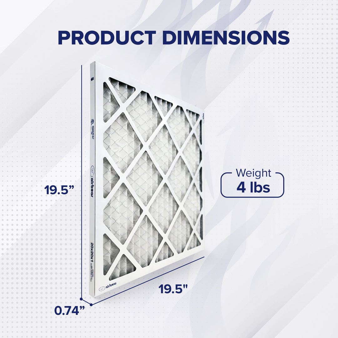 Trion Air Bear 20 x 20 x 1" High Efficiency Pleated HVAC Filter, 6pk (Open Box)