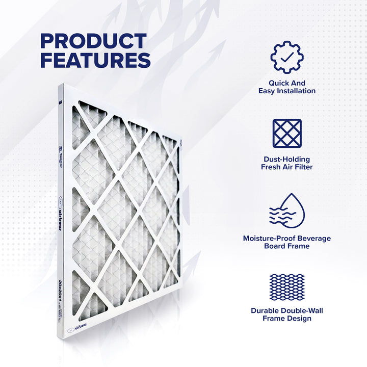 Trion MERV 11 Air Bear 20 x 20 x 1" High Efficiency HVAC Filter, 4pk (Open Box) - VMInnovations