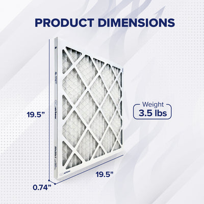 Trion MERV 13 Air Bear 20 x 20 x 1" High Efficiency Pleated HVAC Filter, 4 Pack - VMInnovations