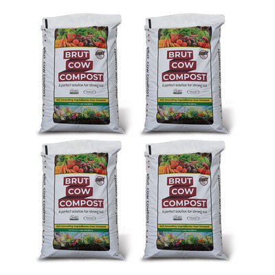 Brut Organic Chicken Compost Nutrient-Rich Garden Fertilizer for Farm (4 Pack) - VMInnovations