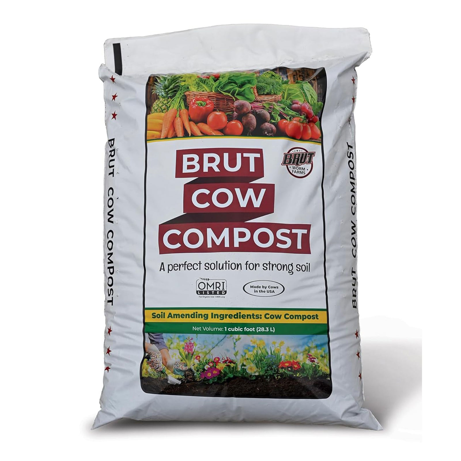 Brut Organic Chicken Compost Nutrient-Rich Garden Fertilizer for Farm (4 Pack) - VMInnovations