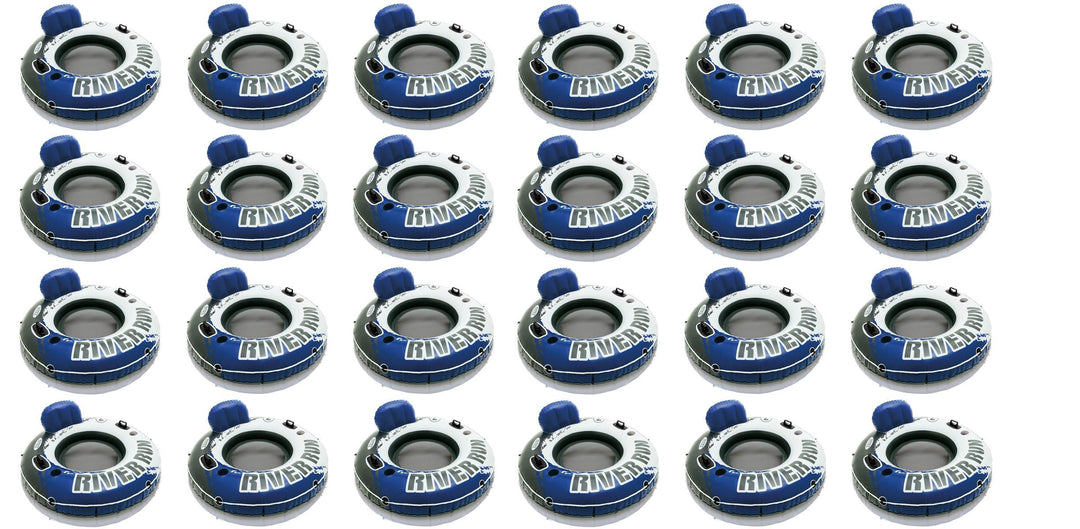 Intex River Run 1 Inflatable Floating Tube Raft for Lake, Pool, Ocean (24 Pack)