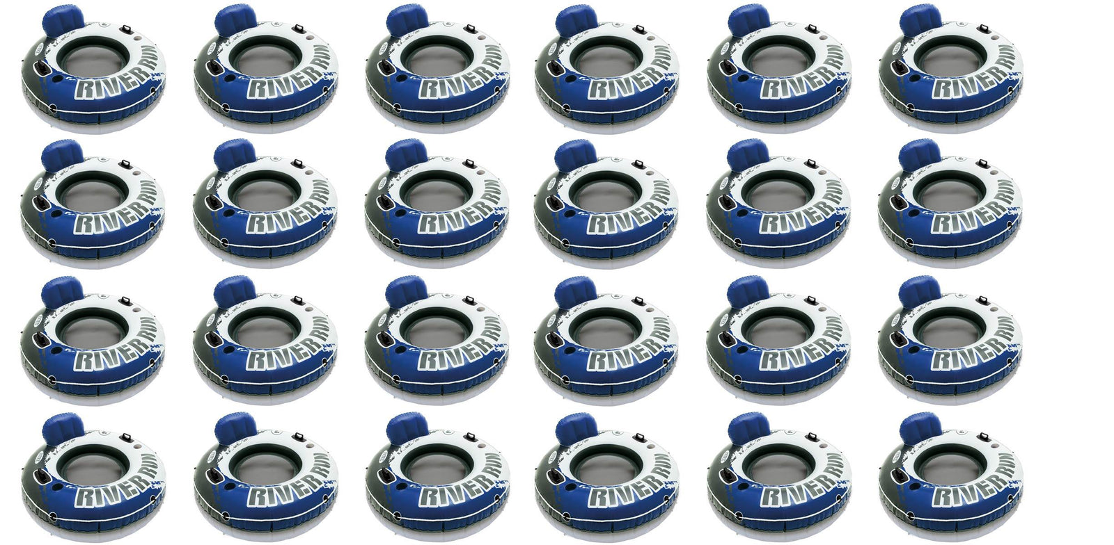 Intex River Run 1 Inflatable Floating Tube Raft for Lake, Pool, Ocean (24 Pack) - VMInnovations