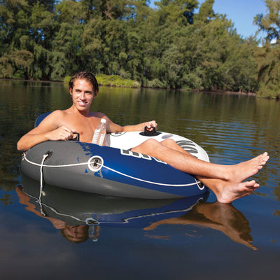 Intex River Run 1 Inflatable Floating Tube Raft for Lake, Pool, Ocean (24 Pack) - VMInnovations
