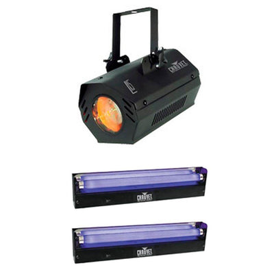 Chauvet DJ LX-5X Dance Club LED Moonflower Effect Light w/ 2 NV-F18 Black Lights