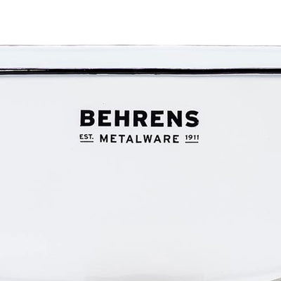 Behrens 3.25 Gal Rectangular Galvanized Steel Cleaning Pail with Handle, White - VMInnovations