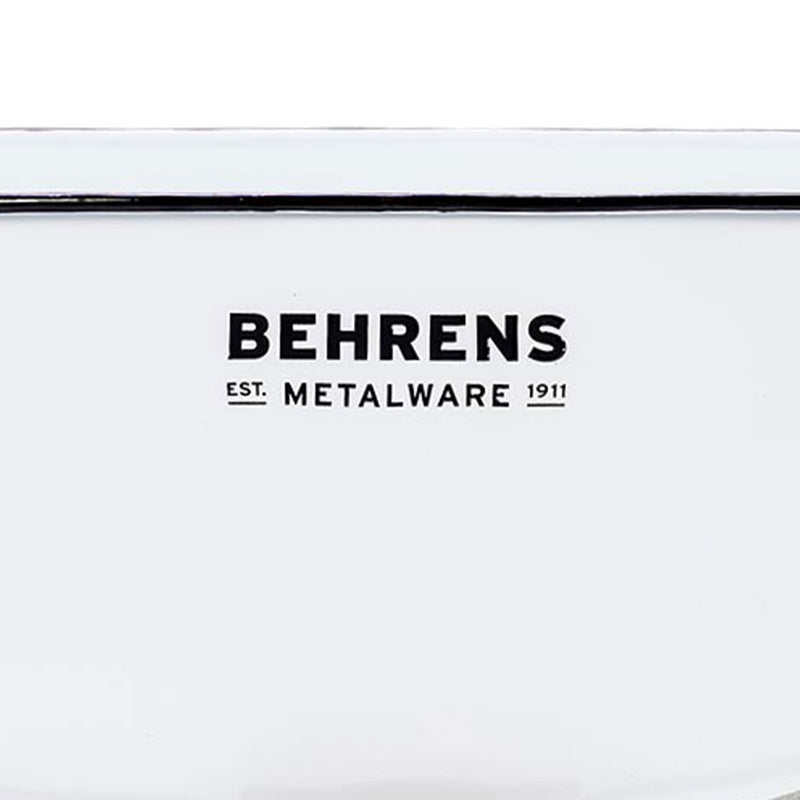 Behrens 3.25 Gal Rectangular Galvanized Steel Cleaning Pail with Handle, White
