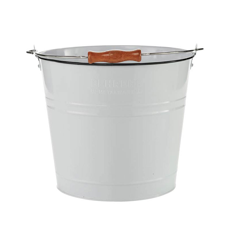 Behrens 2.75 Gallon Round Galvanized Steel Cleaning Pail with Handle, White