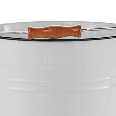 Behrens 2.75 Gallon Round Galvanized Steel Cleaning Pail with Handle, White - VMInnovations