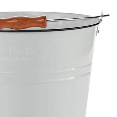 Behrens 2.75 Gallon Round Galvanized Steel Cleaning Pail with Handle, White - VMInnovations