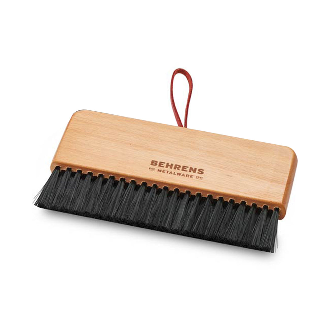 Behrens Portable Rectangular Galvanized Steel Dustpan and Brush Broom Set, Red