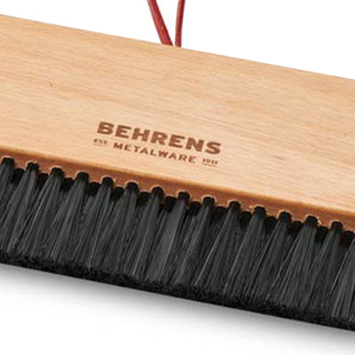 Behrens Portable Rectangular Galvanized Steel Dustpan and Brush Broom Set, Red