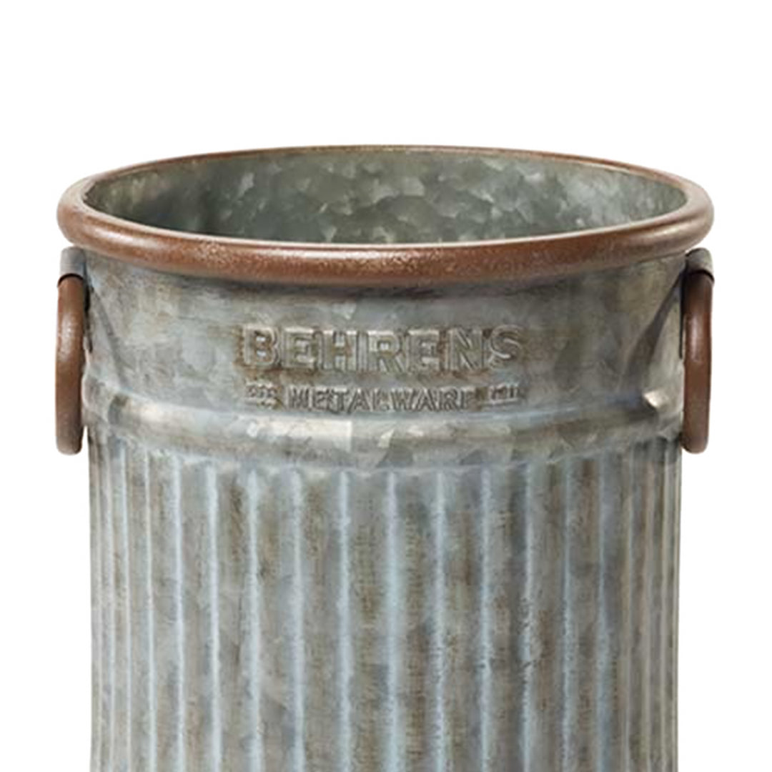 Behrens Versatile Durable 2.5 Gallon Galvanized Steel Planter Can, Steel Gray - VMInnovations