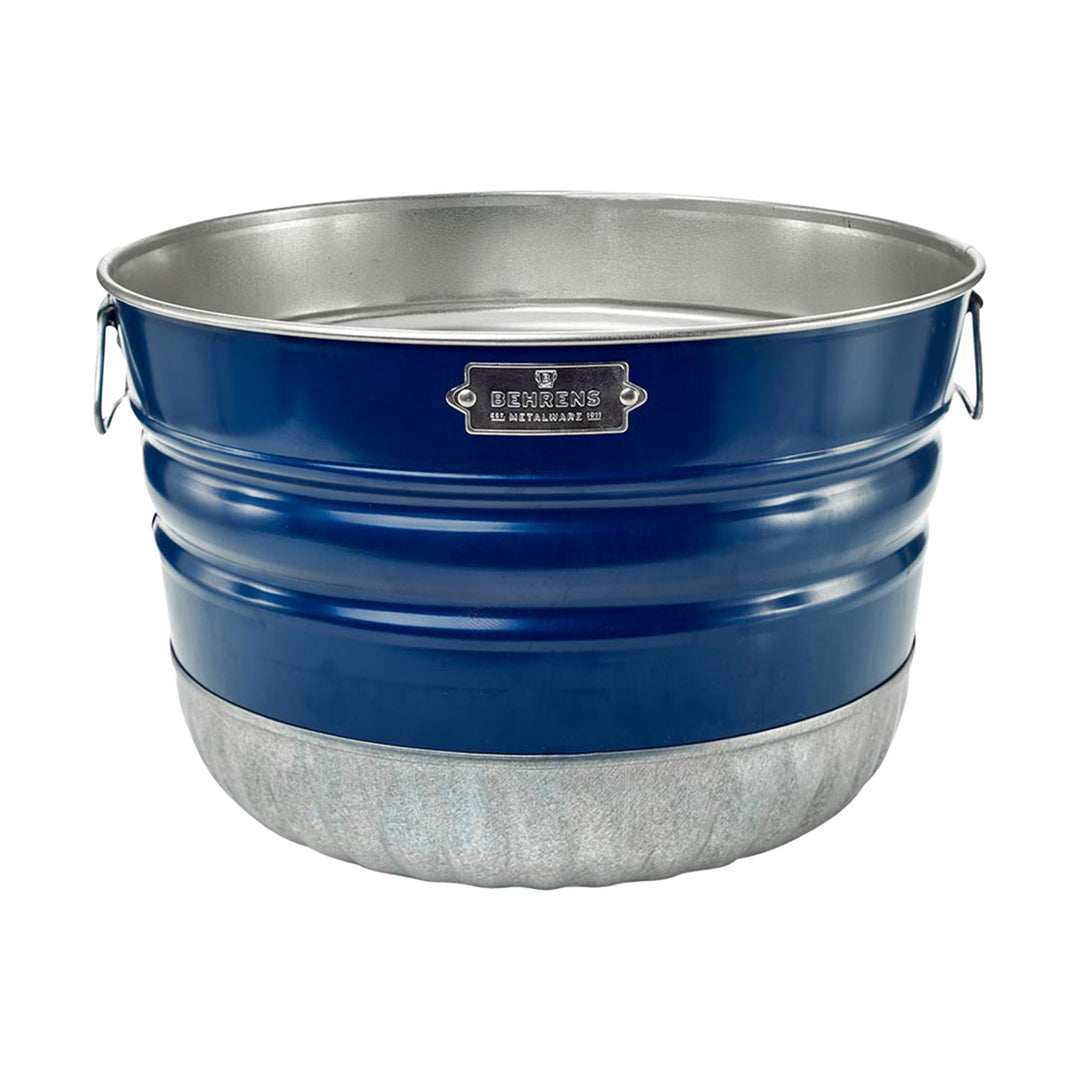 Behrens 9 Gal Steel Utility Basket with Wire Handle, Navy Blue Bushel (Used)
