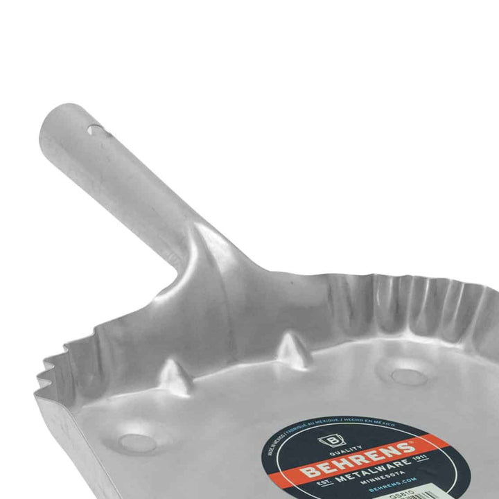 Behrens Portable Home Rectangular Galvanized Steel Corrugated Dustpan, Silver - VMInnovations