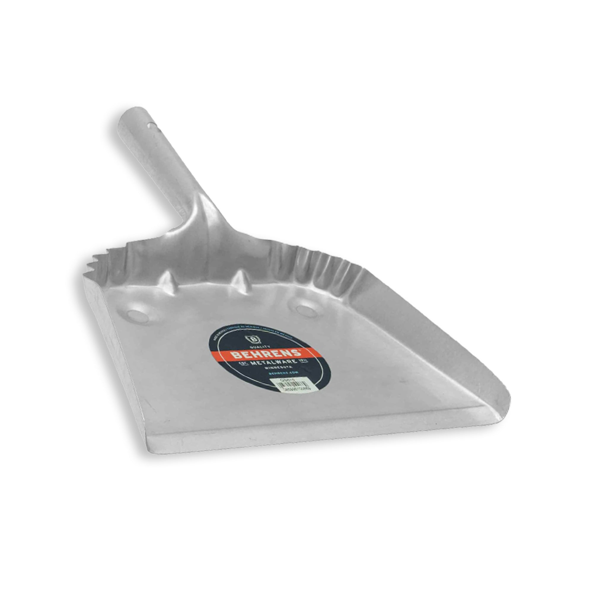 Behrens Portable Home Rectangular Galvanized Steel Corrugated Dustpan, Silver - VMInnovations