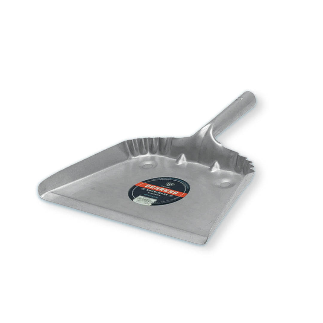 Behrens Portable Home Rectangular Galvanized Steel Corrugated Dustpan, Silver - VMInnovations