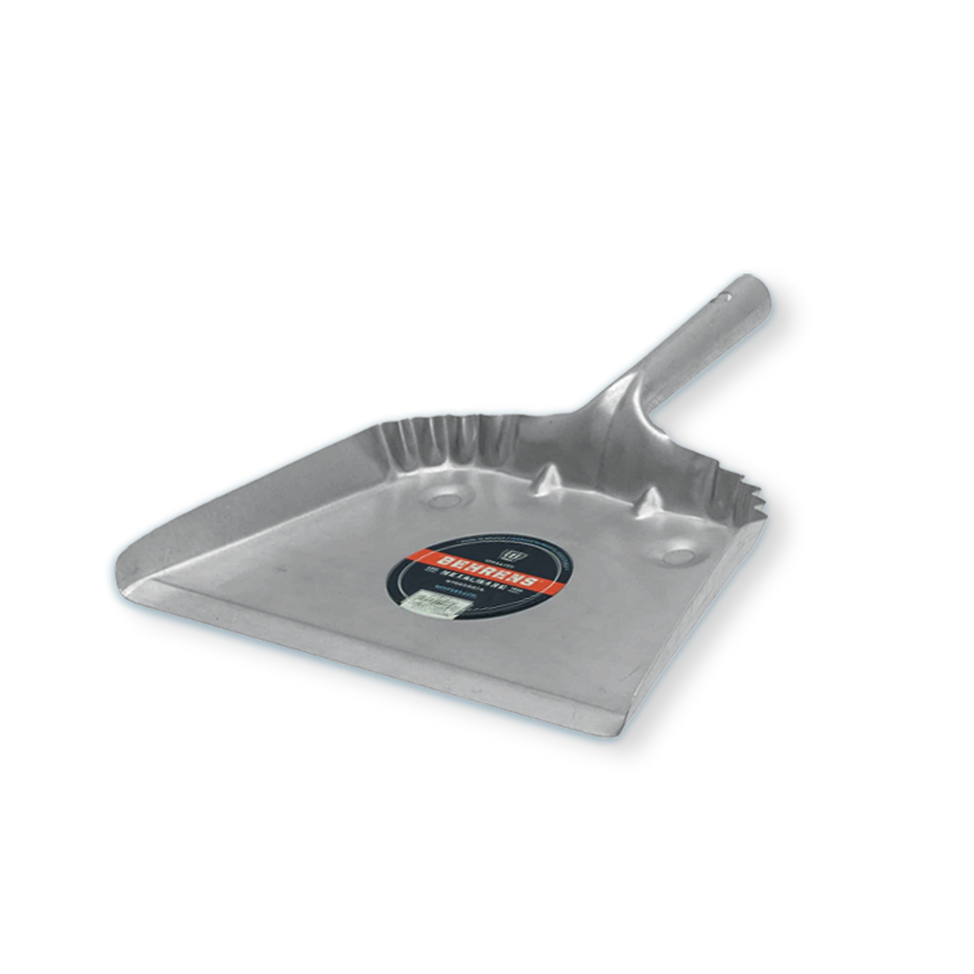 Behrens Portable Home Rectangular Galvanized Steel Corrugated Dustpan, Silver - VMInnovations