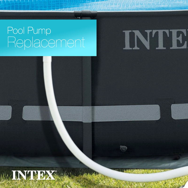 INTEX 3000 GPH Above Ground Pool Sand Filter Pump w/ 1.5 Inch Pump Hose (2 Pack)