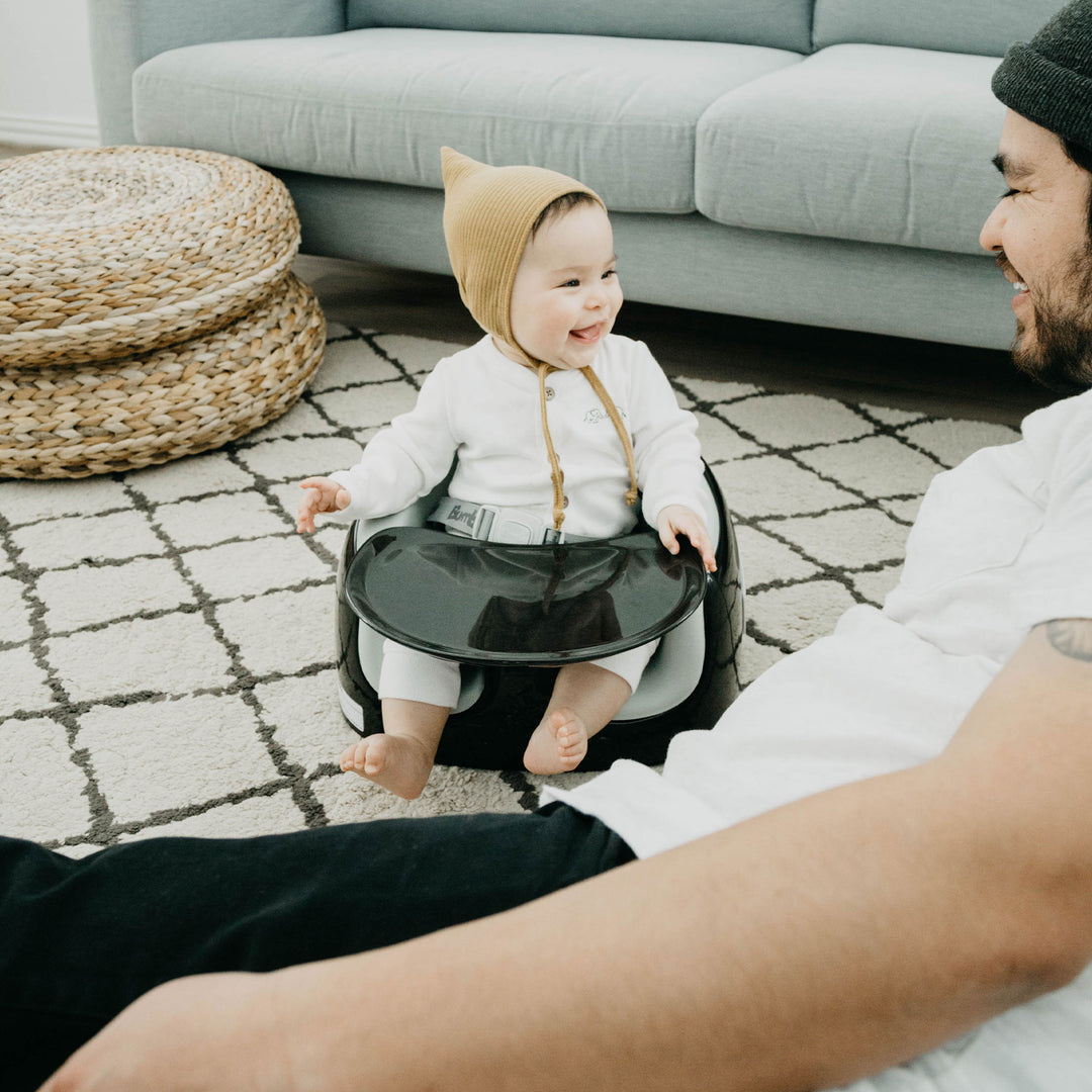 Bumbo Toddler Multi Seat 3-in-1 Booster High Chair and Tray, Black/Cool Grey