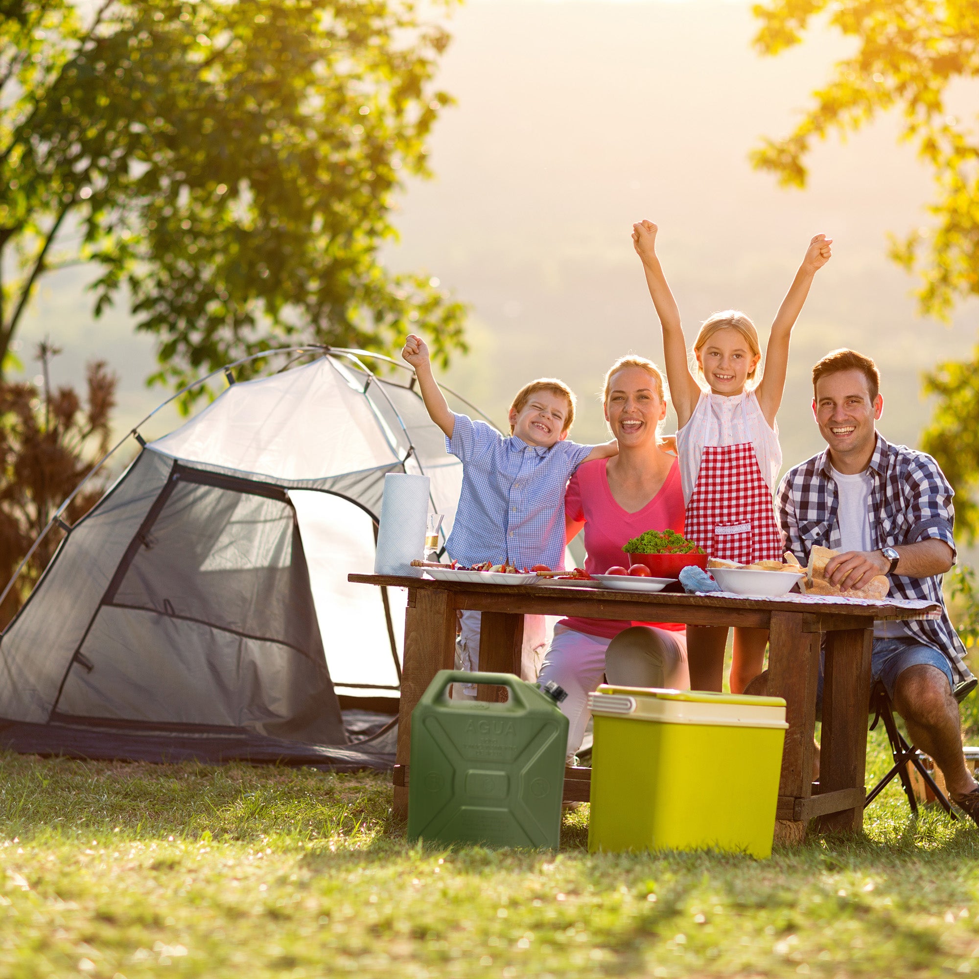Midwest Can Heavy Duty 5 Gallon Military Style Water Can for Camping, Green - VMInnovations