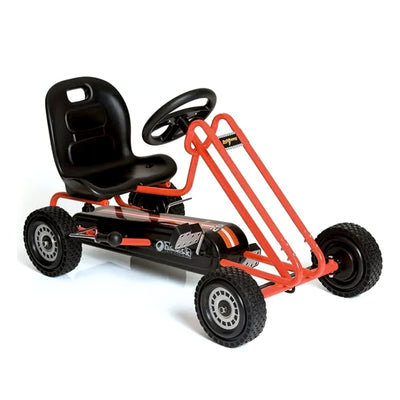 hauck Lightning Pedal Ride On Go Kart Toy for Boys & Girls, Orange (Open Box)