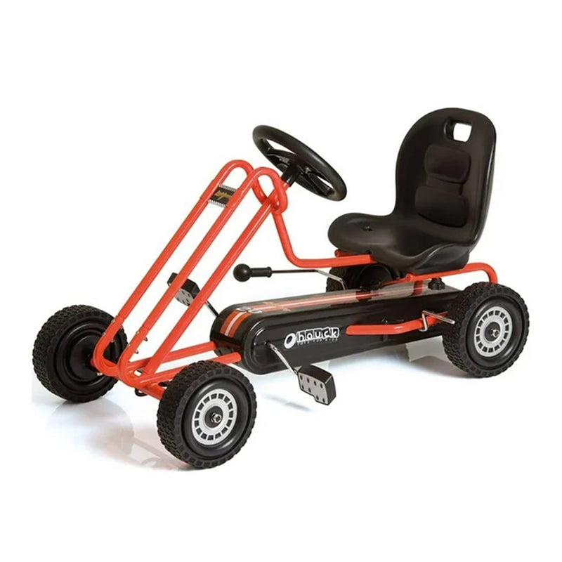 hauck Lightning Pedal Ride On Go Kart Toy for Boys & Girls, Orange (Open Box)