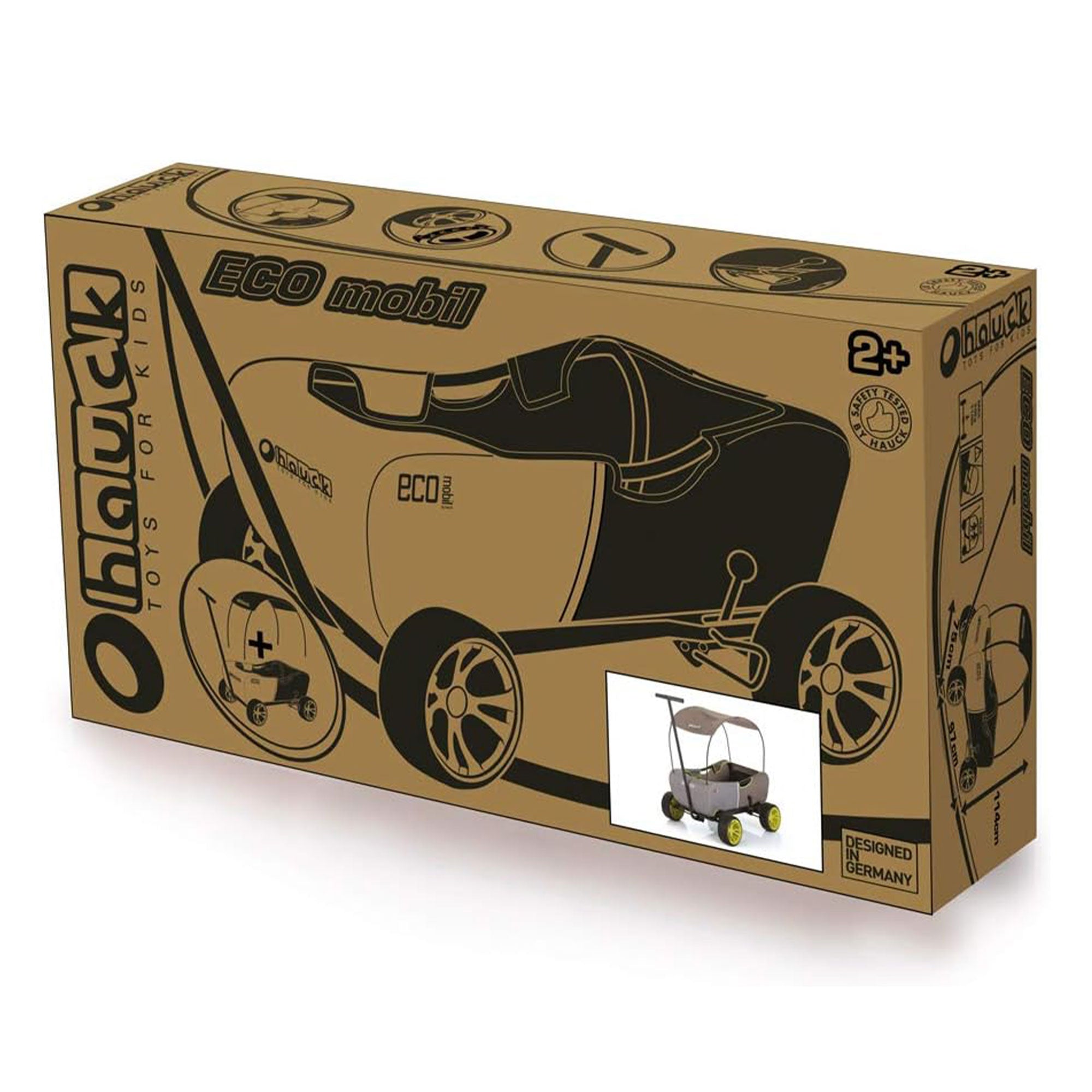 hauck Eco Wagon W/Multipurpose Hand Pulled Utility & Easy Fold Feature(Open Box) - VMInnovations