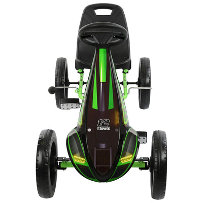 hauck Cyclone Junior Racing Go Kart, 12” Rims and Race Style Pedals (Open Box) - VMInnovations