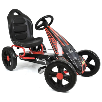 hauck Racing Go Kart w/Low Profile Rubber Tires, Handbrake Design, Red(Open Box)