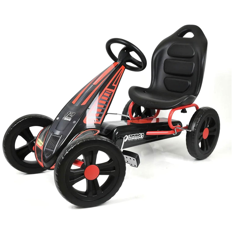 hauck Racing Go Kart w/Low Profile Rubber Tires, Handbrake Design, Red(Open Box)